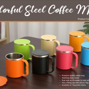 Colorful SS coffee mug (with box)