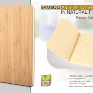 B108 – Bamboo A5 size notebook in natural finish | Undated pages