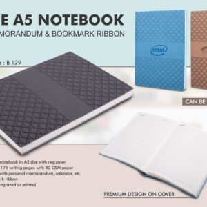 B129 – Dune A5 notebook with memorandum & Bookmark ribbon