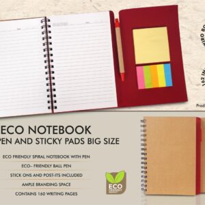 B154 – A5 Size notebook with Sticky notes and Eco pen