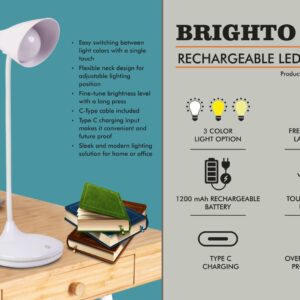 E353 – Brighto 2.0 : Rechargeable LED lamp | 3 Color light with Brightness adjustment | Type C Charging