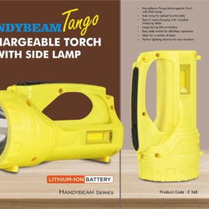 E368 – HandyBeam Tango: Rechargeable Torch with Side Lamp | Charging Cable included