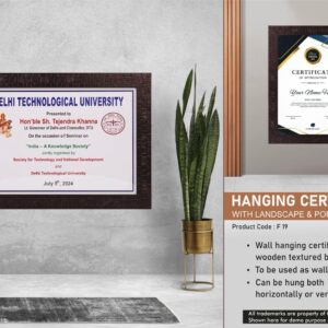 F19 – Hanging Certificate with Landscape & Portrait Modes | A4 size insert