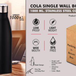 H321 – Cola Single Wall Steel bottle 1L : Colored