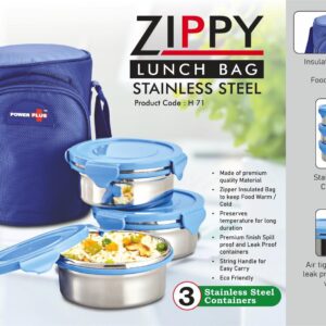 H71 – Zippy Lunch box bag- 3 containers (steel)
