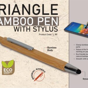 L181 – Triangle Bamboo pen with stylus