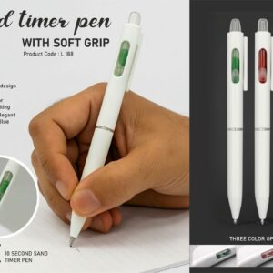 L188 – Sand timer pen with Soft grip | 15 second timer