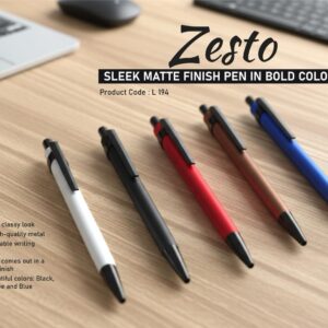 L194 – Zesto: Sleek Matte Finish Pen in Bold Colors