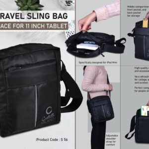 S56 – Mini Travel sling bag with space for 11 inch Tablet | Perfect for iPad Mini