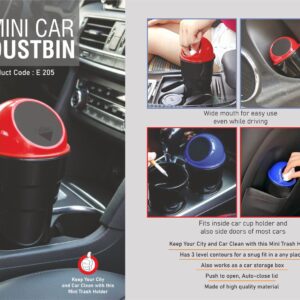 E205 – Car trash holder / dustbin (fits in car cup / bottle holder)